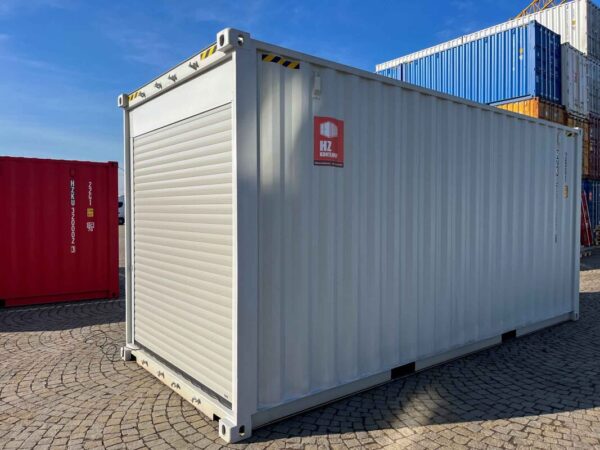 Contenedor 20 pies HC con puertas enrollables (gris claro)