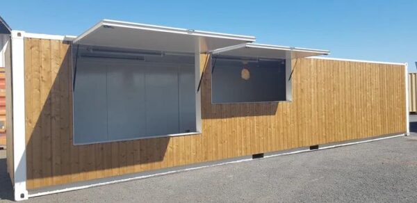Contenedor Bar de 40 Pies en Madera – Espacio Comercial Premium