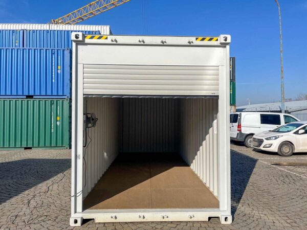 Contenedor 20 pies HC con puertas enrollables (gris claro)
