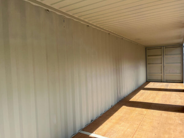 Contenedor marítimo 40'HC con 4 puertas laterales – Color gris ocre