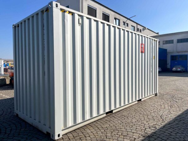 Contenedor 20 pies HC con puertas enrollables (gris claro)