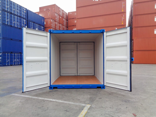 Contenedor marítimo de 10 pies con doble puerta – Casi nuevo