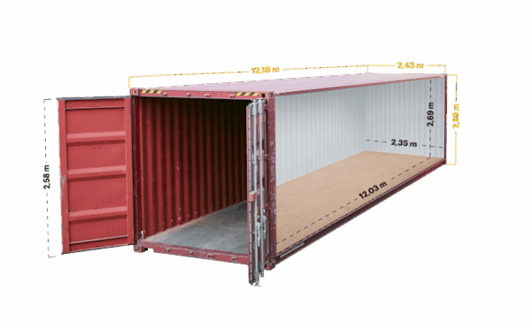 Contenedor HC de 40 Pies de Segunda Mano