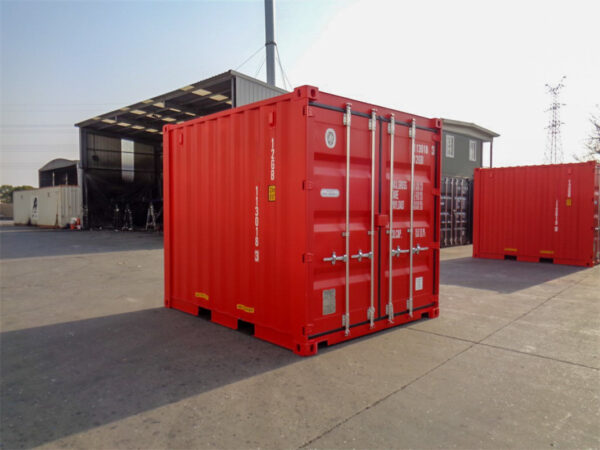 Contenedor marítimo de 10 pies – Nuevo – Color rojo