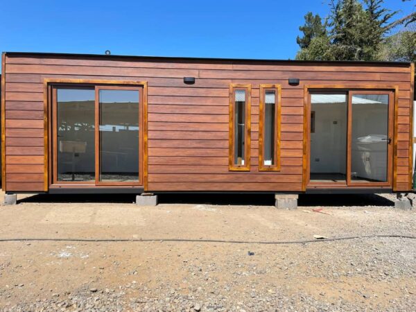 Cabaña Modular 8x3m | 1 Dormitorio, Baño Completo, Cocina